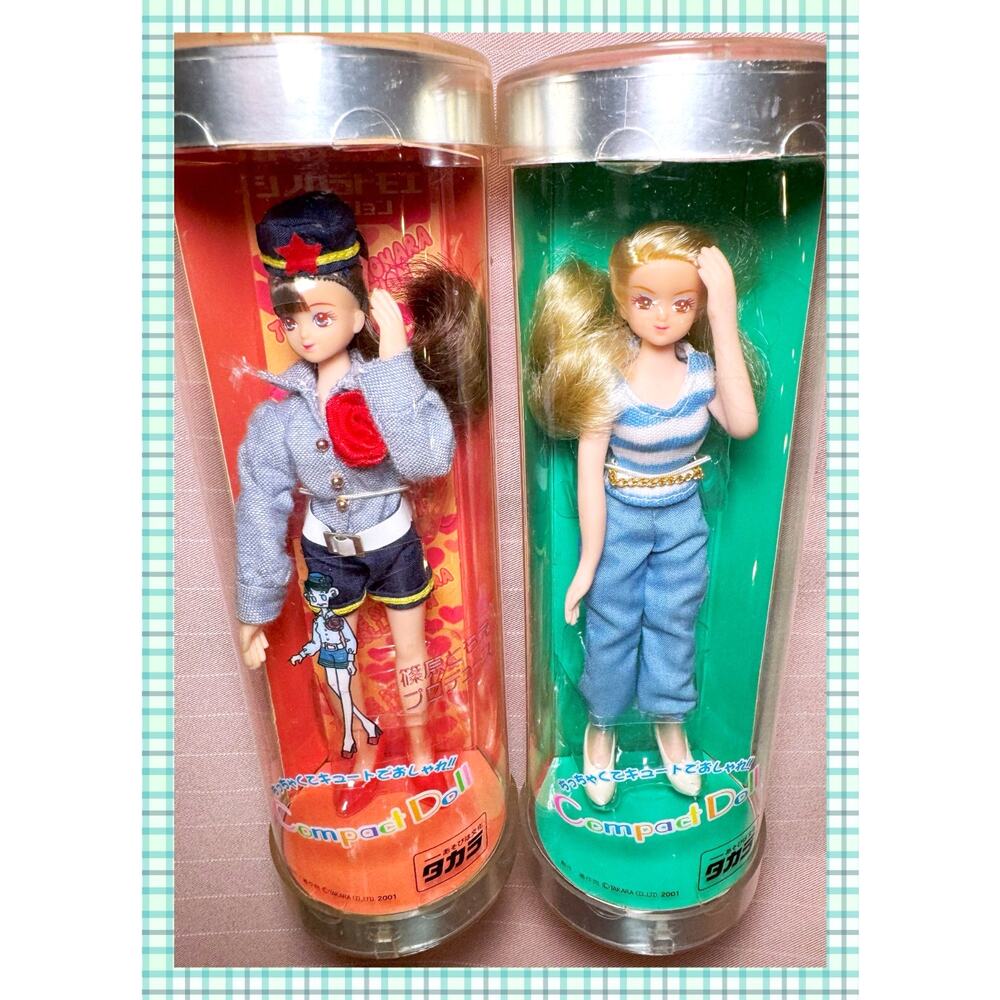 Vtg Lot Takara Japan Jenny Compact Fashion Doll Tomoe Shinohara Blue Barbie 5.5"